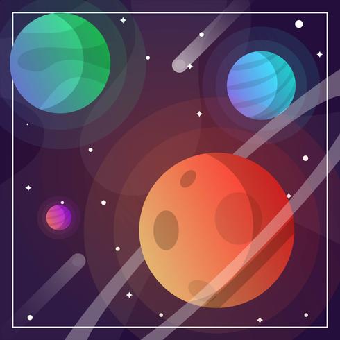 490x490 Flat Modern Galaxy Vector Background