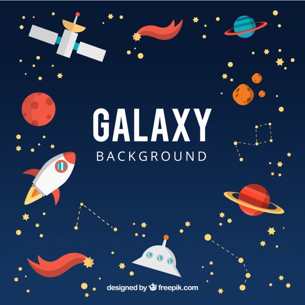 626x626 Galaxy Background With Planets And Other Elements Vector Free