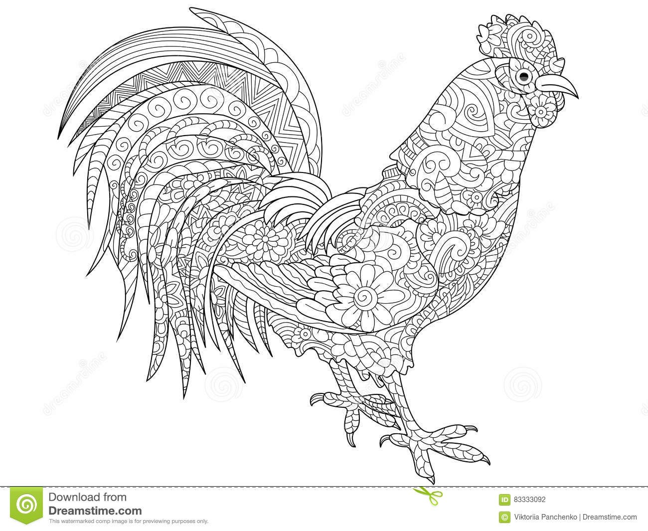 1300x1065 Pgina De Colorear De Gallo