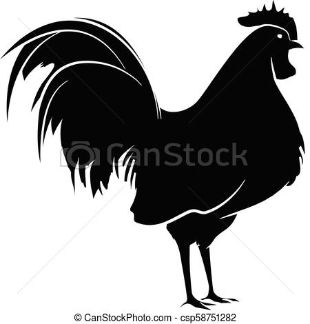 450x470 Vector, Silueta, Gallo