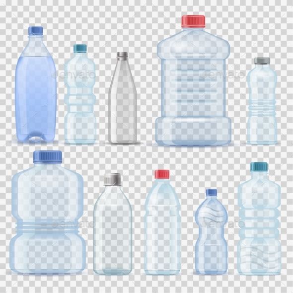 Transparent Water Plastic Clean Bottle Realistic Container 590x590 Transparent Water Plastic Clean Bottle Realistic Container