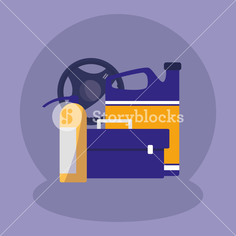 Tools Box Mechanic With Oil Gallon Vector Illustration Design 1000x1000 Tools Box Mechanic With Oil Gallon Vector Illustration Design