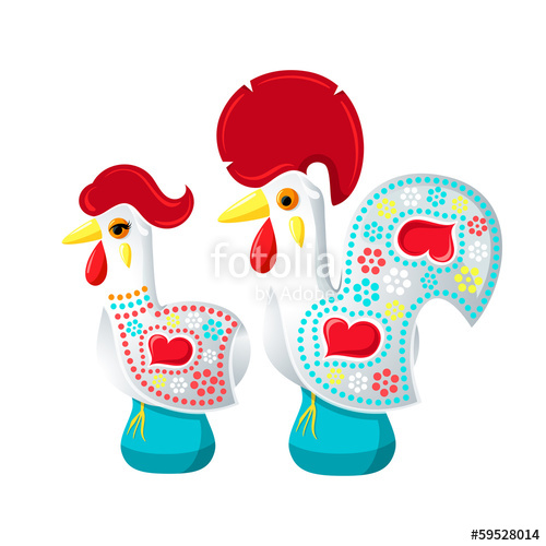 500x500 Galo And Galinha De Barcelos Stock Image And Royalty Free Vector
