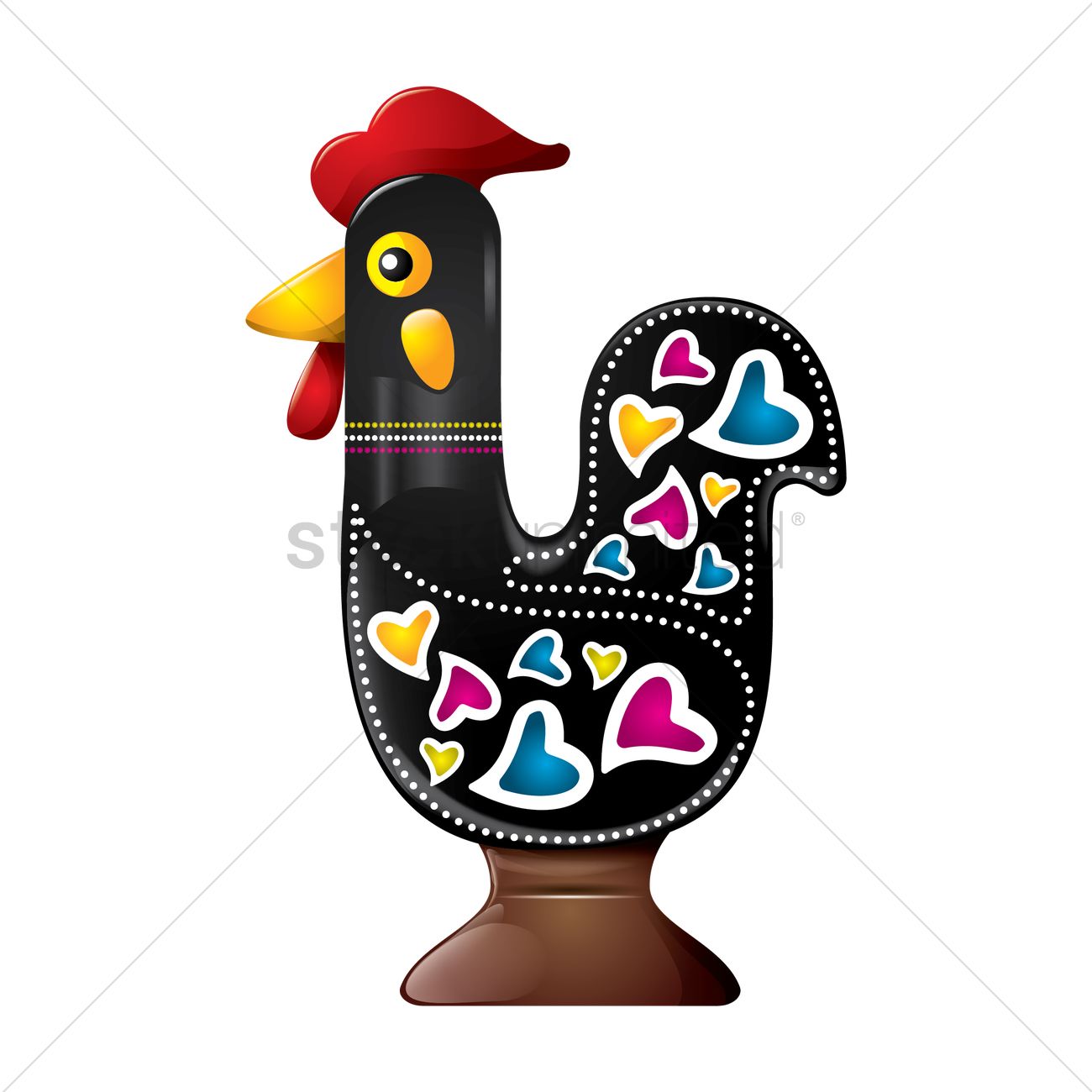 1300x1300 Free Rooster Of Barcelos Vector Image