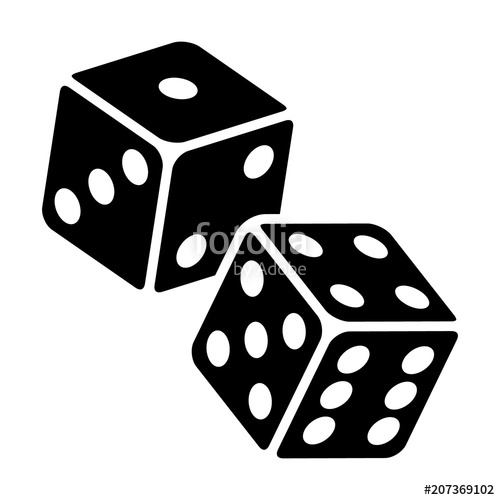 Two Dice To Gamble Or Gambling In Craps Flat Vector Icon 500x500 Two Dice To Gamble Or Gambling In Craps Flat Vector Icon
