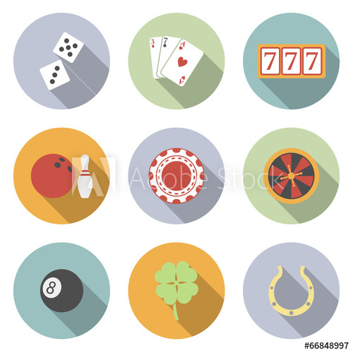 Casino And Gambling Vector Flat Icons 500x500 Casino And Gambling Vector Flat Icons