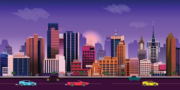 City Game Background Vector Stock Vectors 588x294 City Game Background Vector Stock Vectors