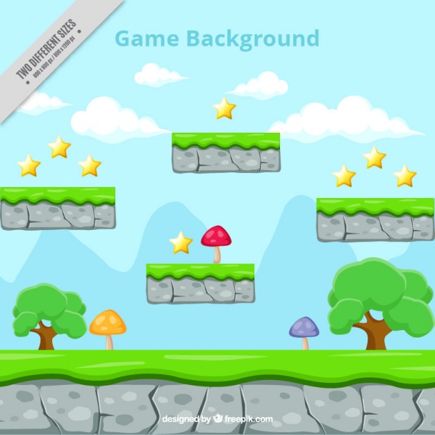 Platform Game, Background Vector Free Download 626x626 Platform Game, Background Vector Free Download