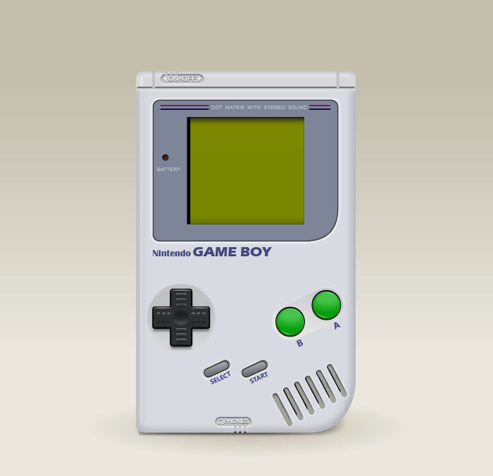 700x676 Illustrator Tutorial Realistic Game Boy Device Vector