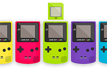 350x222 Multi Color Game Boy Vector