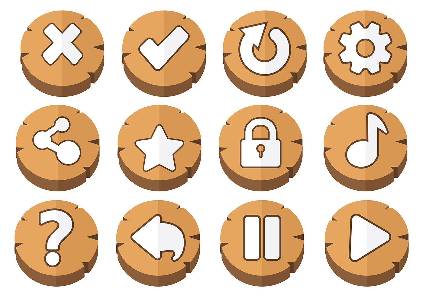Arcade Button Icons Vector 1400x980 Arcade Button Icons Vector