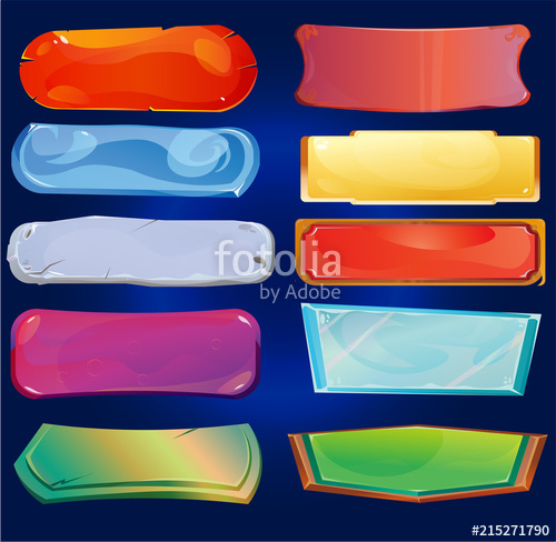 Set Of Game Buttons Different Cartoon Button Designs For Games 500x488 Set Of Game Buttons Different Cartoon Button Designs For Games