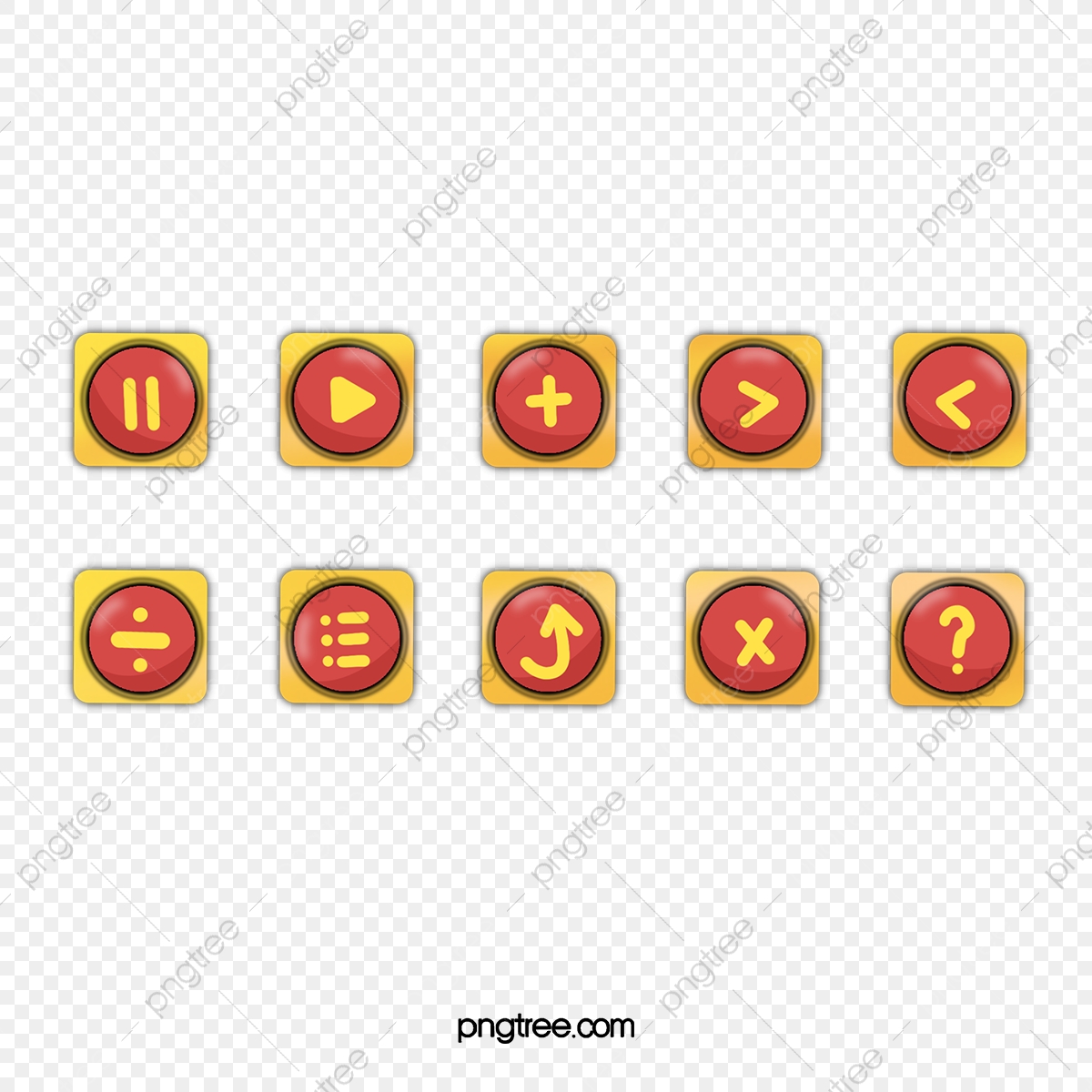 Cartoon Mobile Gaming Buttons Vector Material, Push Button, Game 1200x1200 Cartoon Mobile Gaming Buttons Vector Material, Push Button, Game