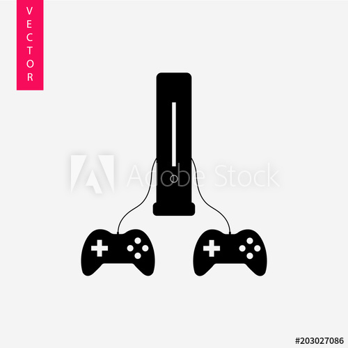500x500 Game Console Vector Icon, Logo