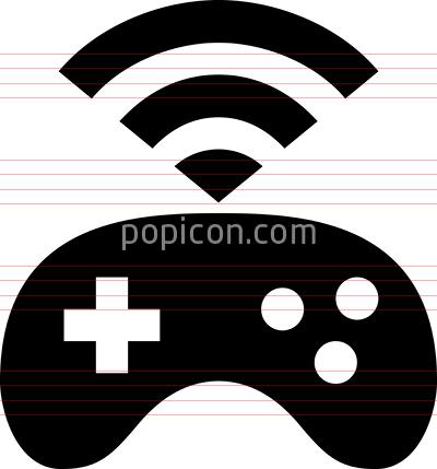 400x429 Gaming Console Signal Vector Icon
