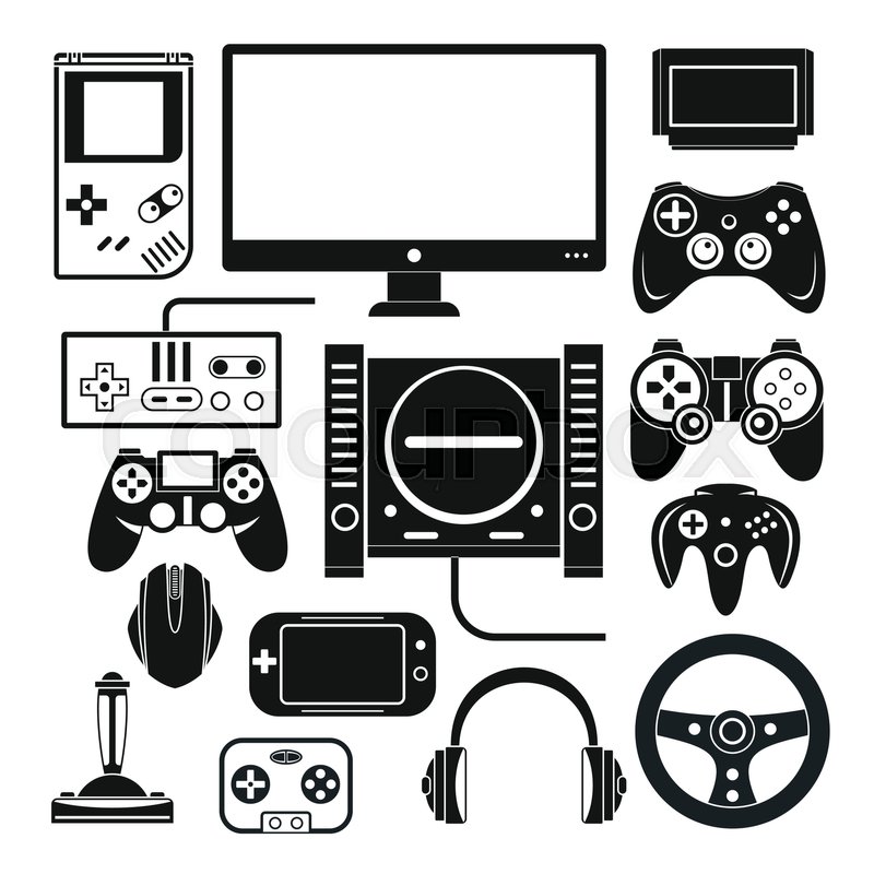 800x800 Computer, Digital Video Online Game Stock Vector Colourbox