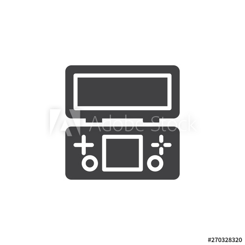 500x500 Retro Game Console Vector Icon Filled Flat Sign For Mobile