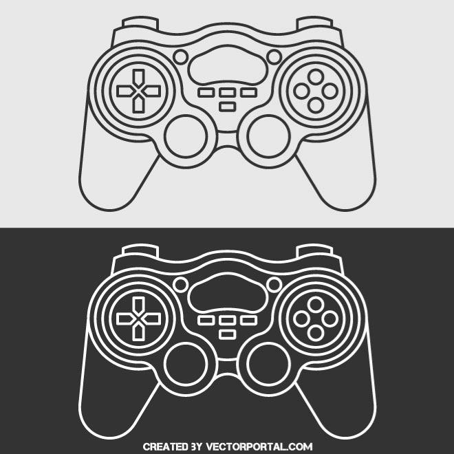 Game Controller Vector Image 660x660 Game Controller Vector Image
