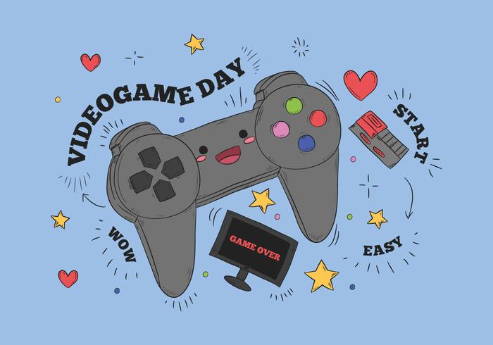 700x490 Cute Video Game Control Vector