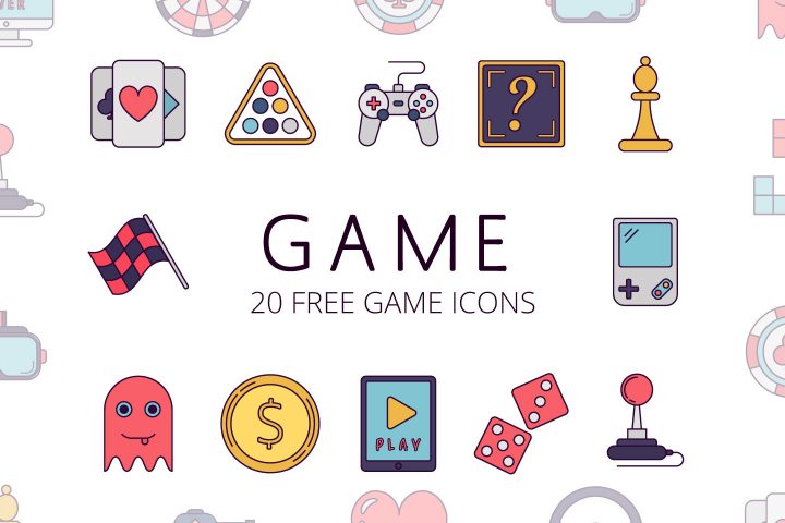 720x480 Game Vector Free Icon Set