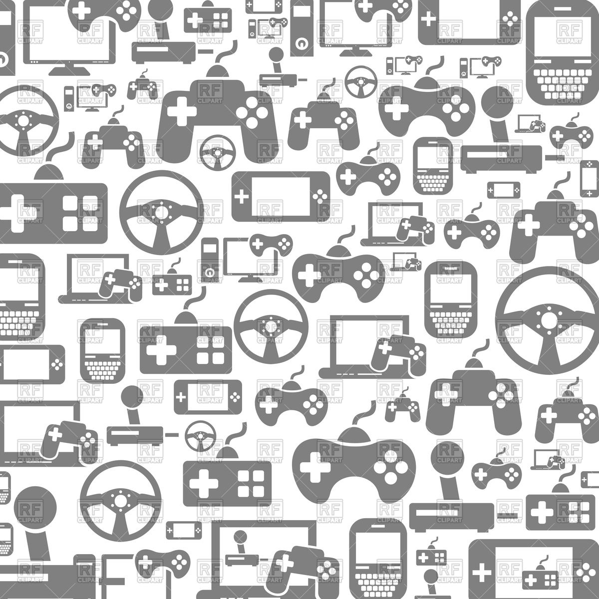 1200x1200 Background Made Of Video Game Icons Vector Image Of Backgrounds