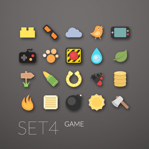 500x500 Exquisite Game Icon Vector Set Free Download
