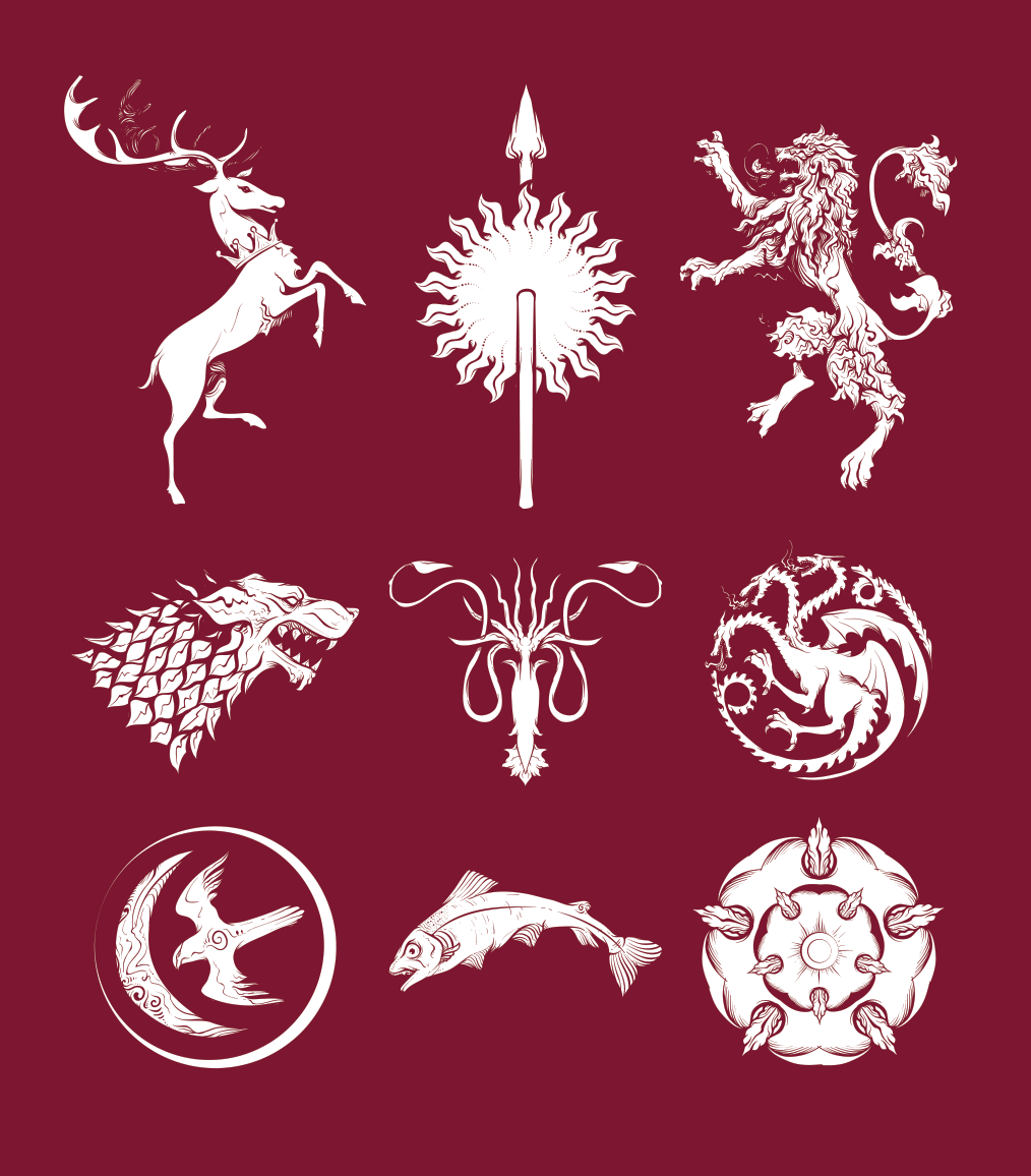 Game Of Thrones Sigil Pack 1014x1156 Game Of Thrones Sigil Pack