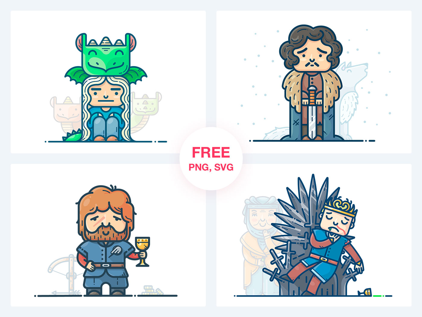 Freebie Game Of Thrones Characters Illustrations Outlane 1400x1050 Freebie Game Of Thrones Characters Illustrations Outlane