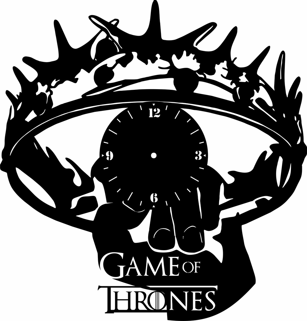 Wall Clock Game Of Thrones Design Dxf Free Download 1032x1080 Wall Clock Game Of Thrones Design Dxf Free Download