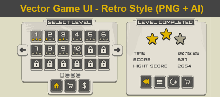 720x320 Mobile Game Ui