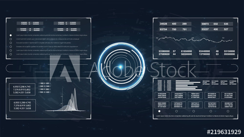 500x282 Modern Template With Hud Vector Game Ui Hud Technology