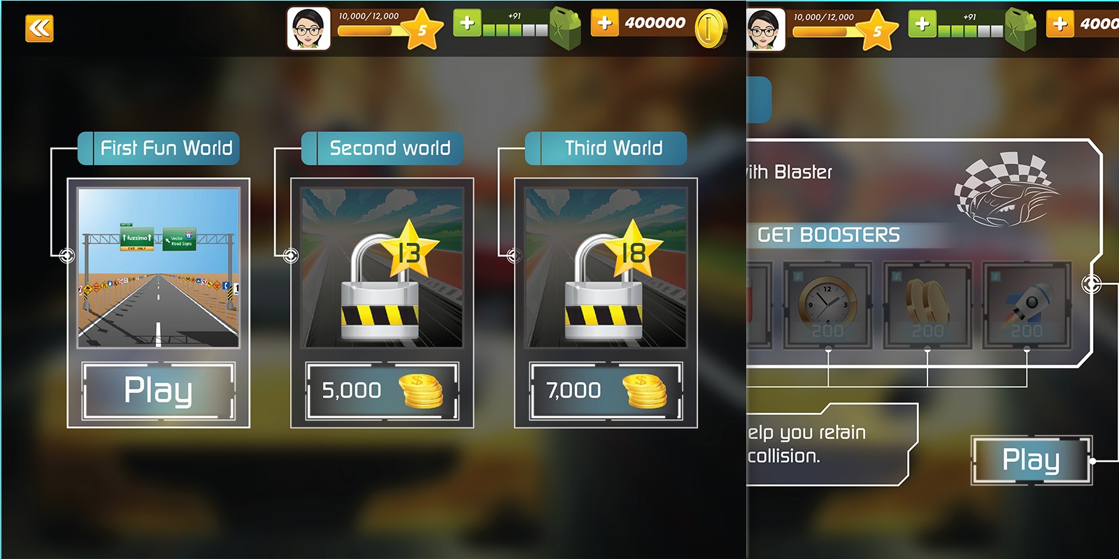 1600x800 Racing Car Game Ui Template Pack Codester