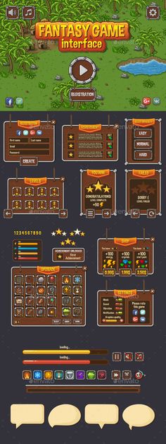 236x628 Royalty Free Game User Ui Templates