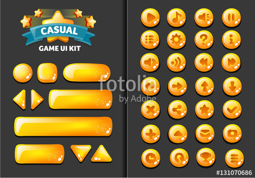500x350 Collection Of Glass Buttons For Mobile Development, Casual Games