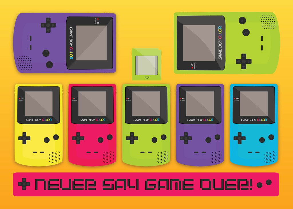 1024x730 Gameboy Vector Vector Art Graphics