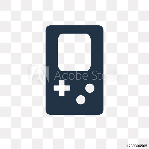 500x500 Gameboy Vector Icon Isolated On Transparent Background, Gameboy