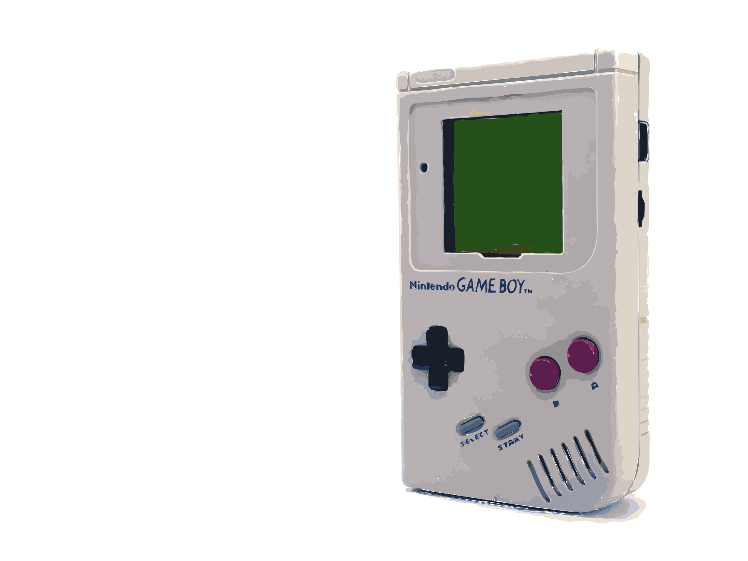 2400x1800 Original Gameboy Vector Clipart Image