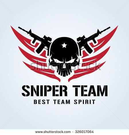 450x470 Sniper Team Logo,skull Logo,rock,game,gamer,wing Logo,vector Logo