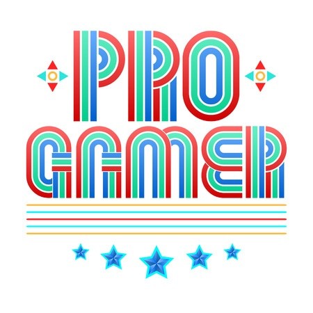 450x450 Pro Gamer, Professional Video Gamer Vector Seal Lettering Emblem