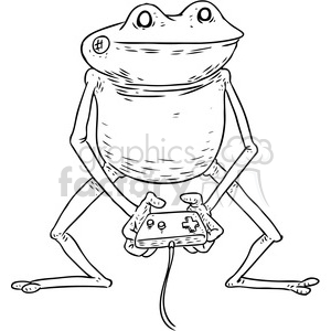 300x300 Frog Gamer Vector Illustration Clipart Royalty Free Gif, Png