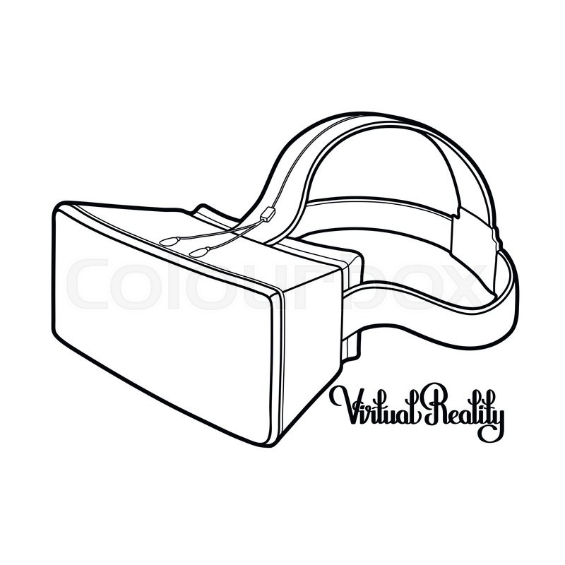 800x800 Graphic Virtual Reality Headset Drawn Stock Vector Colourbox