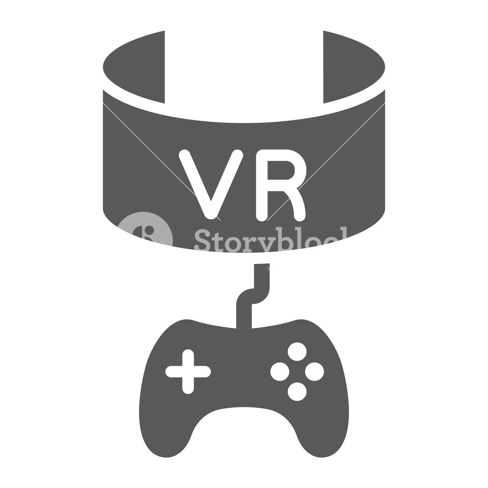 1000x1000 Vr Gaming Glyph Icon, Device And Entertainment, Virtual Reality
