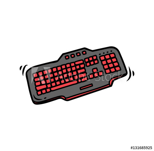 500x489 Gaming Keyboard Doodle
