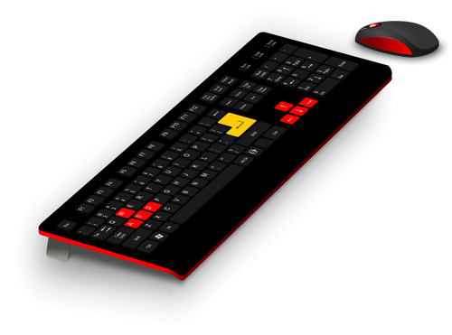 500x371 Generic Gaming Keyboard And Mouse Vector Image