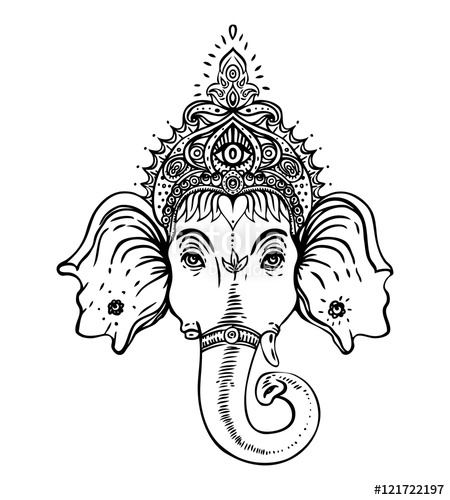 450x500 Hindu Lord Ganesha Vector Illustration Stock Image And Royalty