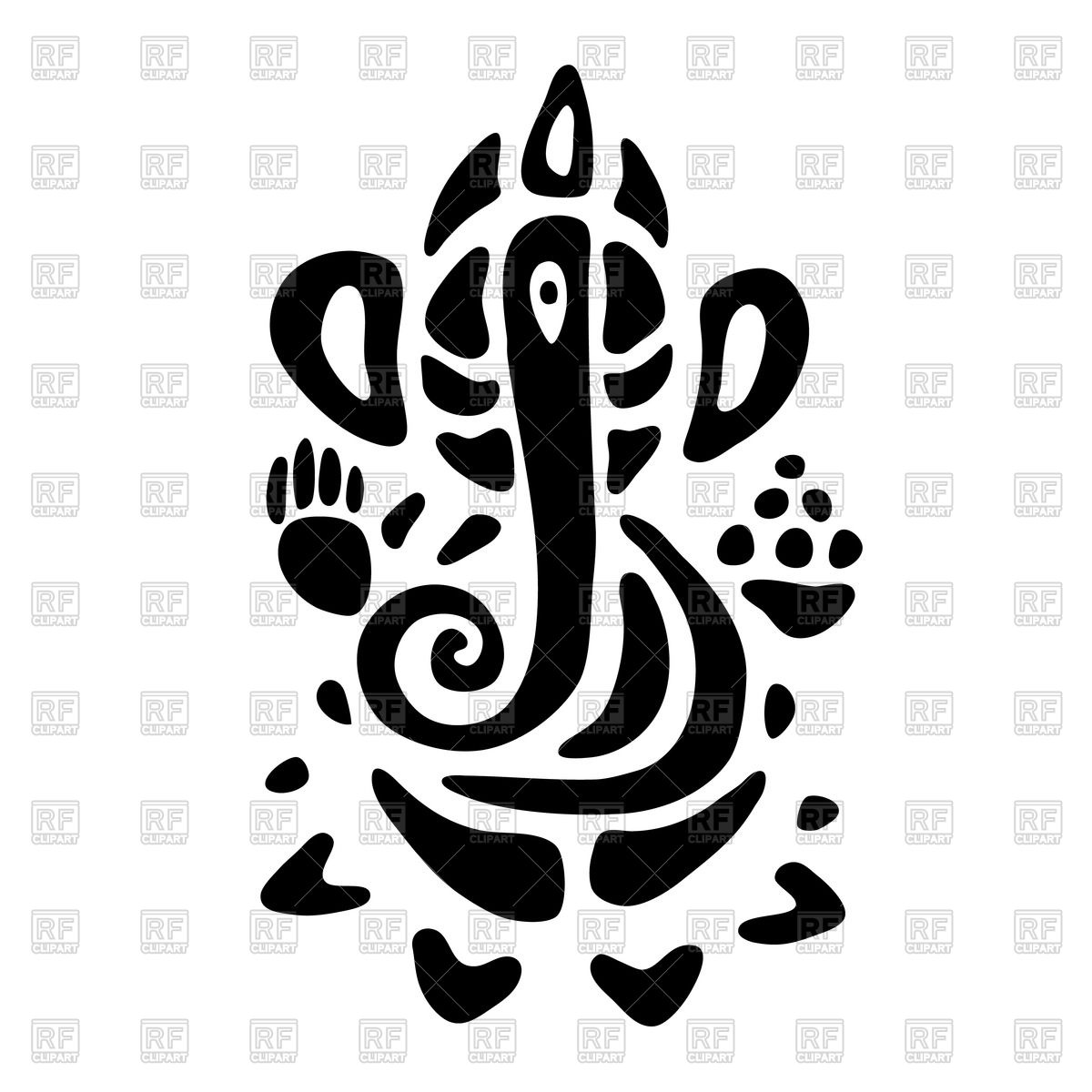 1200x1200 Silhouette Of Ganesha Vector Image Of Plants And Animals Katyau