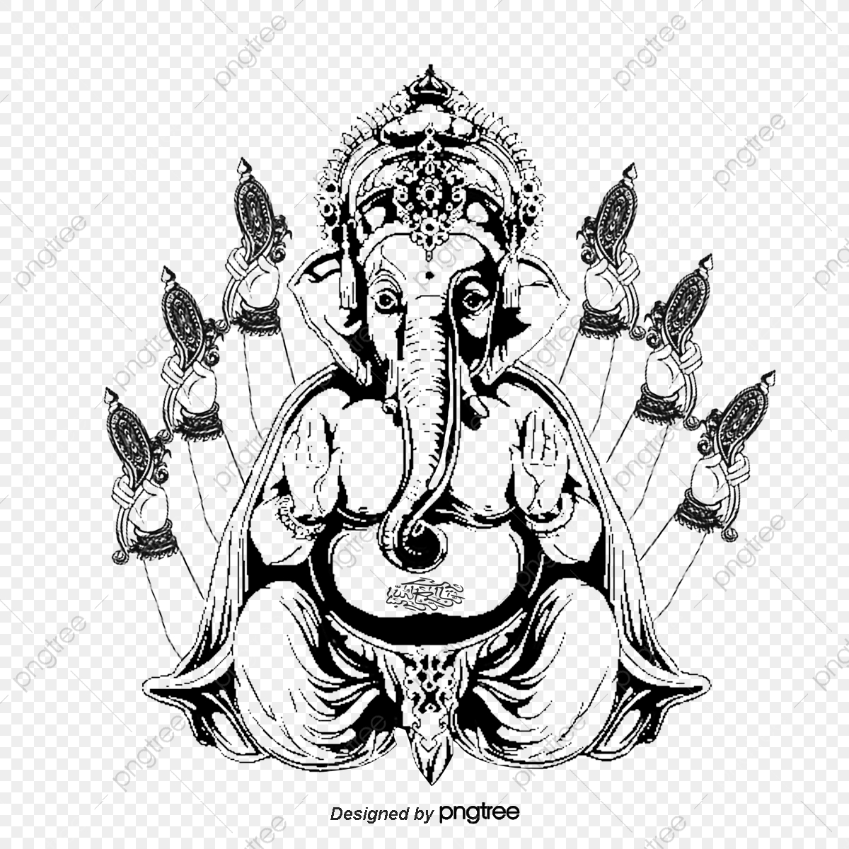 1200x1200 Vector Illustration Ganesha, Ganesha Illustration, Ganesha, Vector