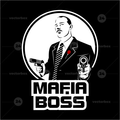 405x405 Gangster With A Gun Vector Image