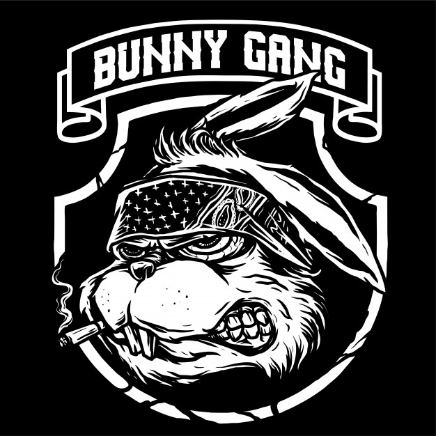 626x626 Bunny Gangster Vector Vector Premium Download