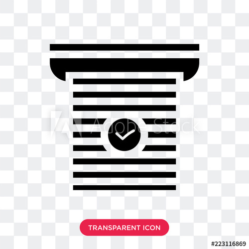 500x500 Garage Door Vector Icon Isolated On Transparent Background, Garage